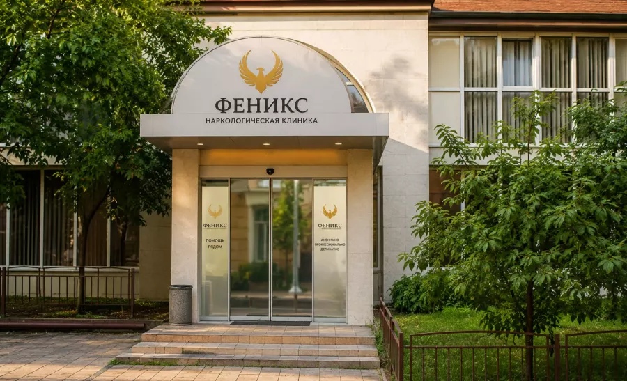 Вход в наркологическую клинику «Феникс» в Нижнекамске